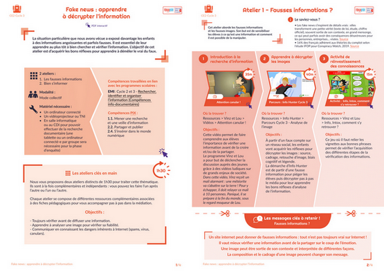 Fake news (Cycle 3) : décrypter l’info en ligne 