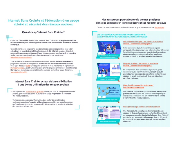 Fiche : l’éducation à un usage éclairé et sécurisé des réseaux sociaux